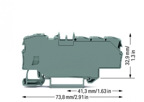Clema sir derivatie 1×6 mm², 6×1,5 mm² . cu capac gri, Wago, 2006-8031 [4]