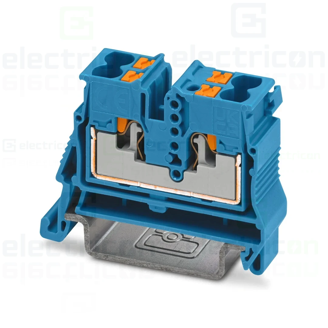 Cleme sir - Clemă șir, mini format, 4 conexiuni, 2,5 mm². albastru, Phoenix Contact, 1429439