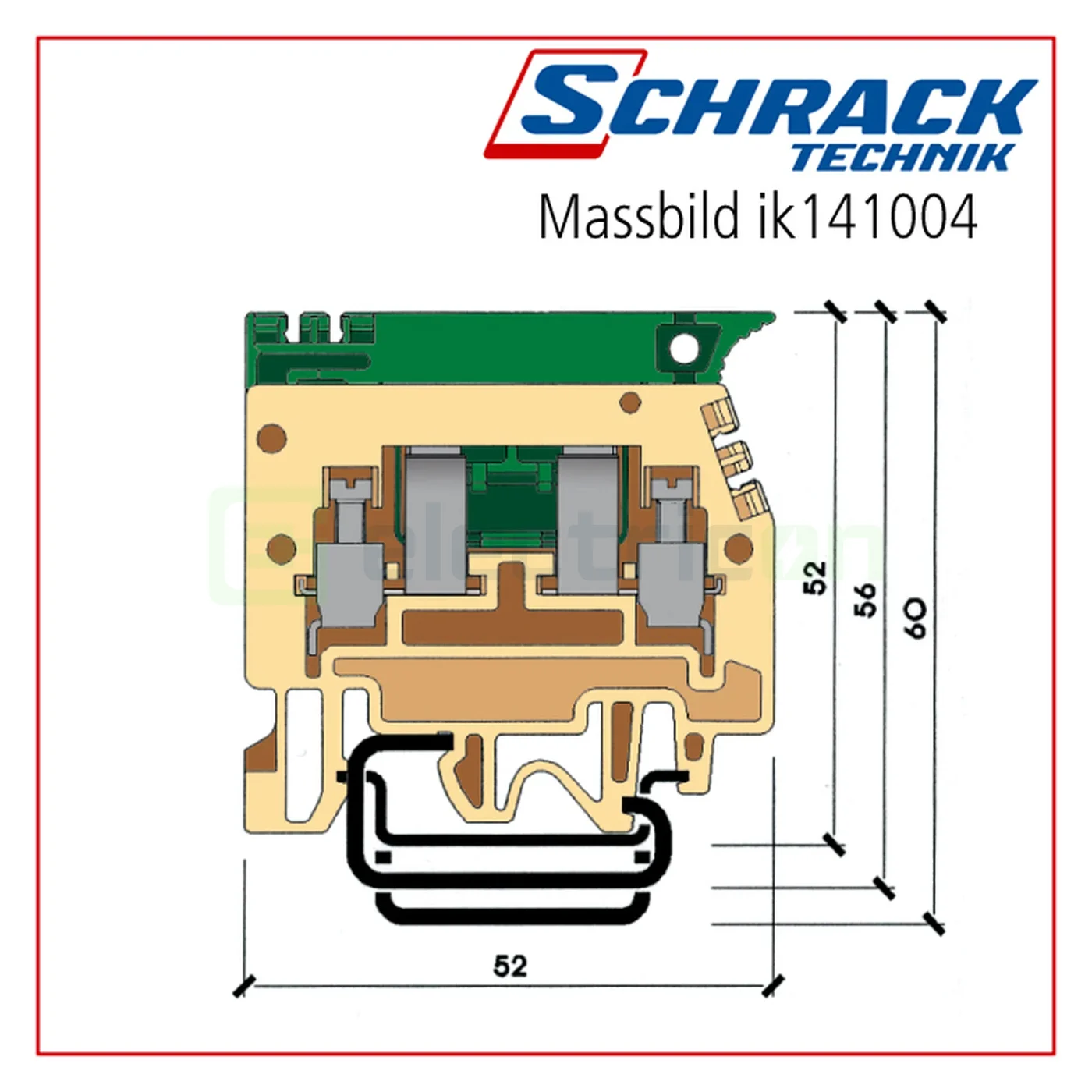 Clemă suport pentru siguranțe, 5x20 tip SFR.4, bej/0,2-6 mm², Schrack, IK141004 [1]