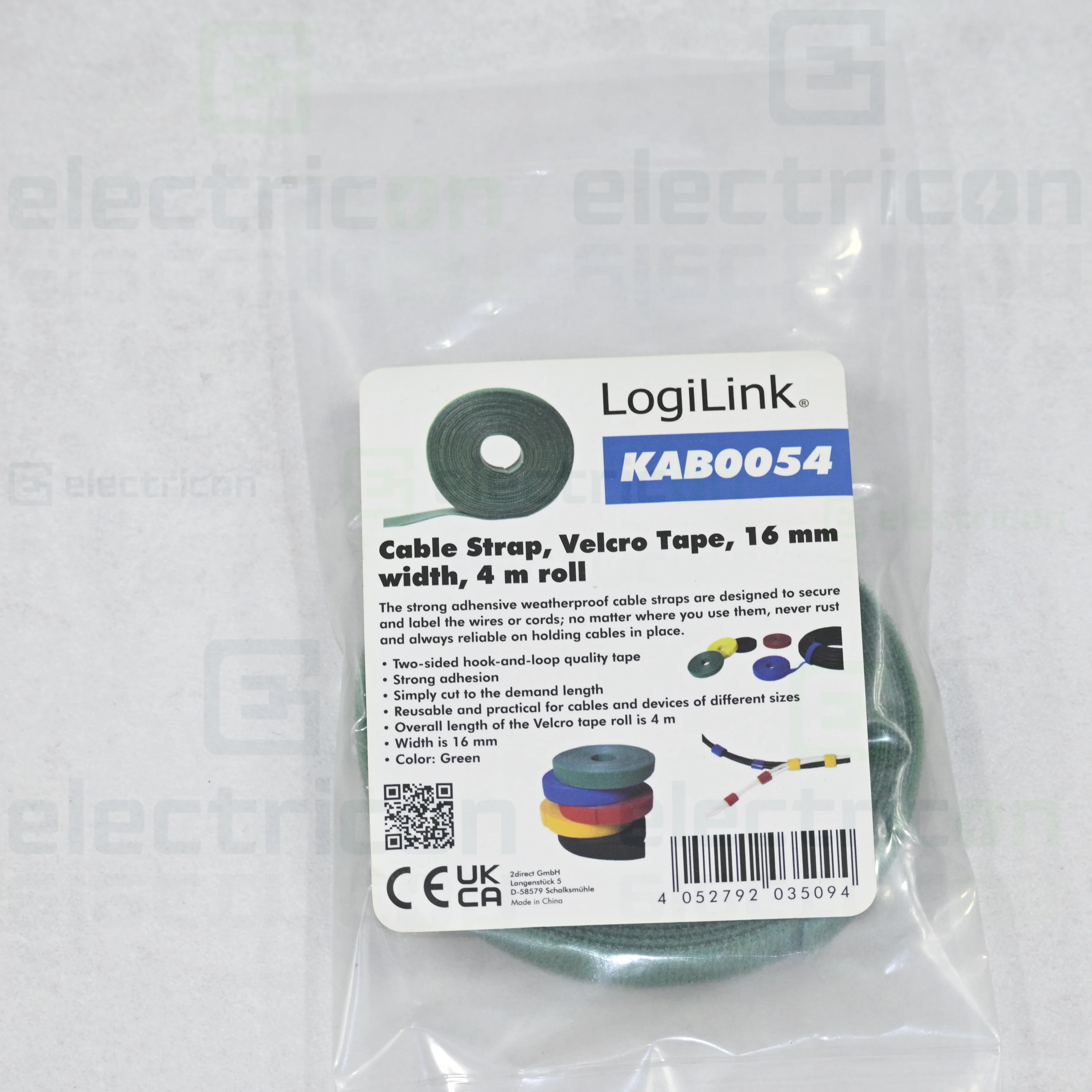 Colier velcro Schrack 16mm 4m verde organizare [1]