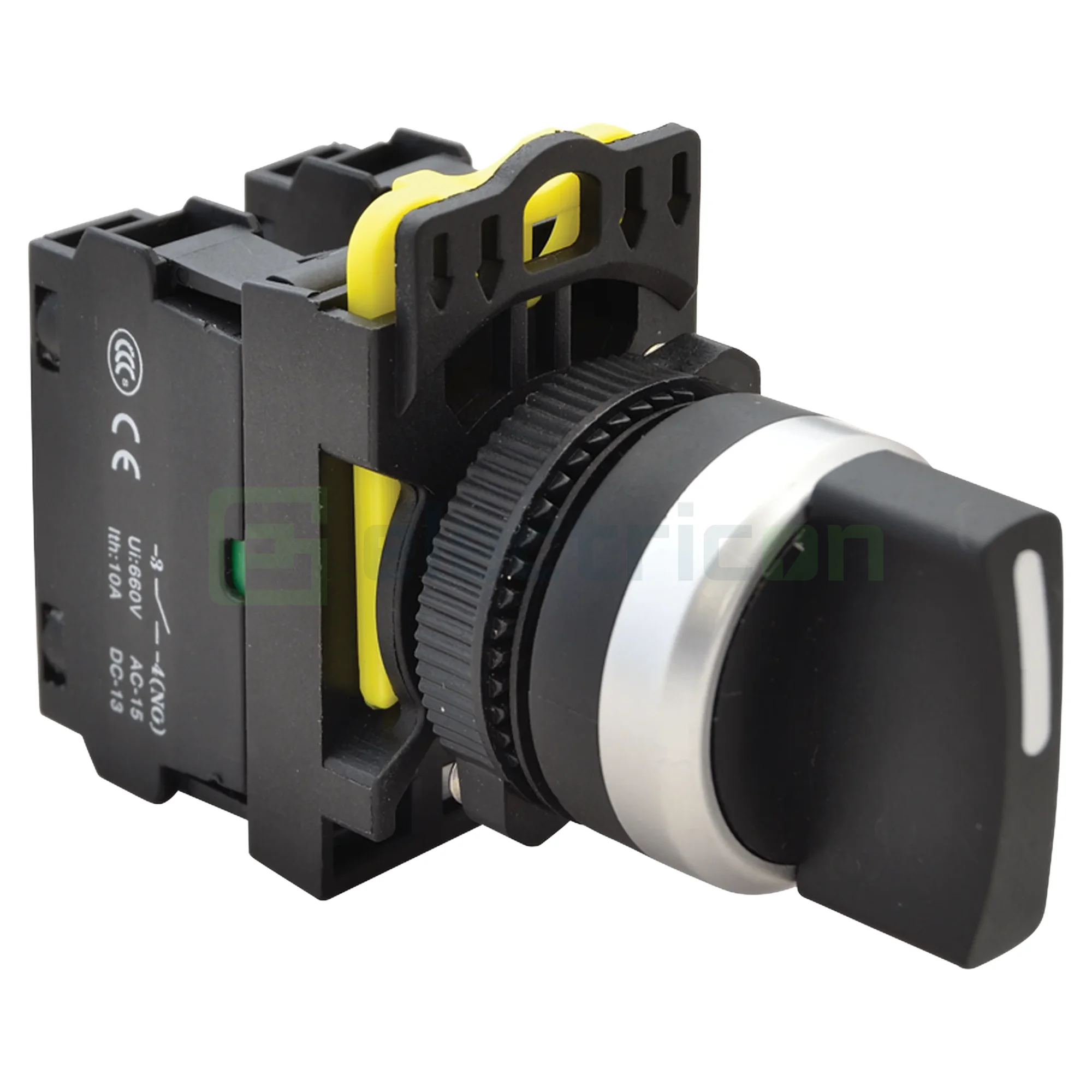 Comutator 3 poziții, cu braț, 2×NO, 5A/230V AC-15, IP65 , Tracon Electric, NYK3-S31BK [1]