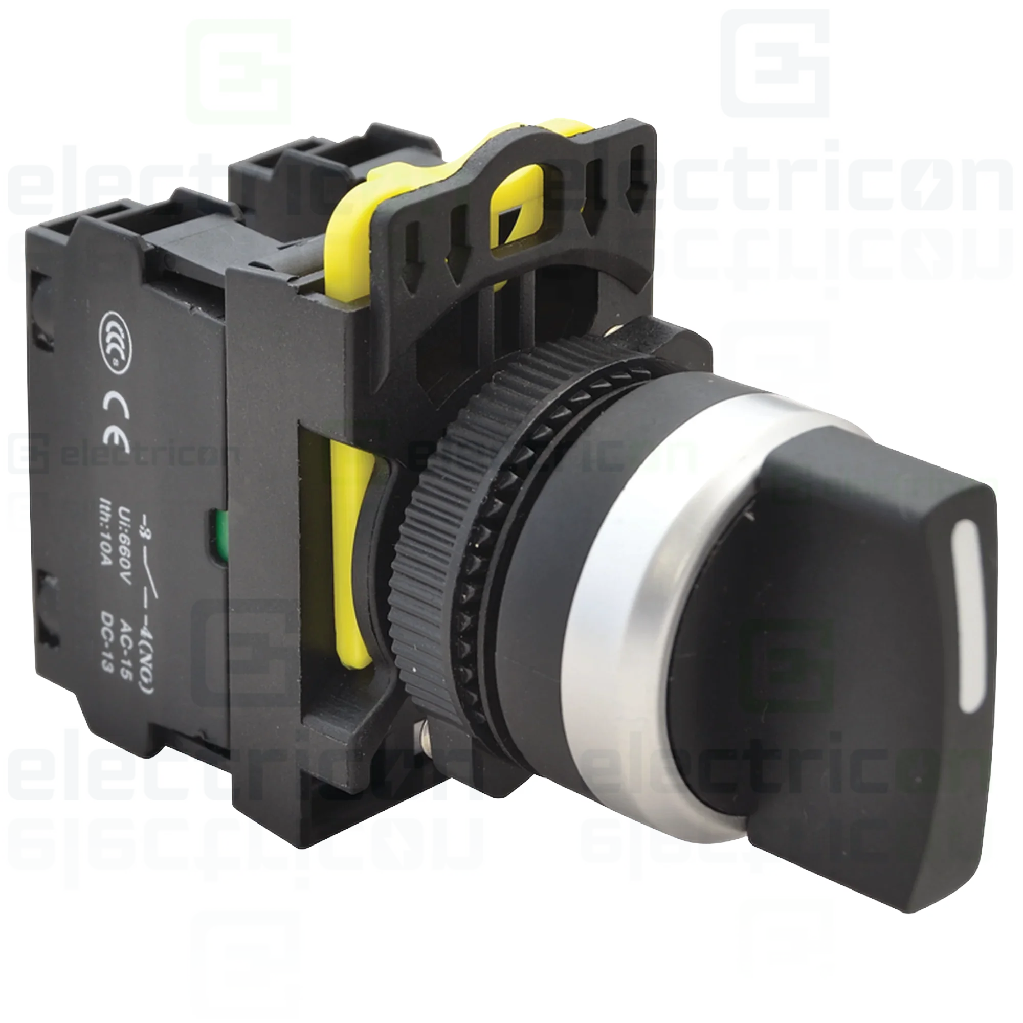 Comutator 3 poziții, cu braț, 2×NO, 5A/230V AC-15, IP65 , Tracon Electric, NYK3-S31BK [2]