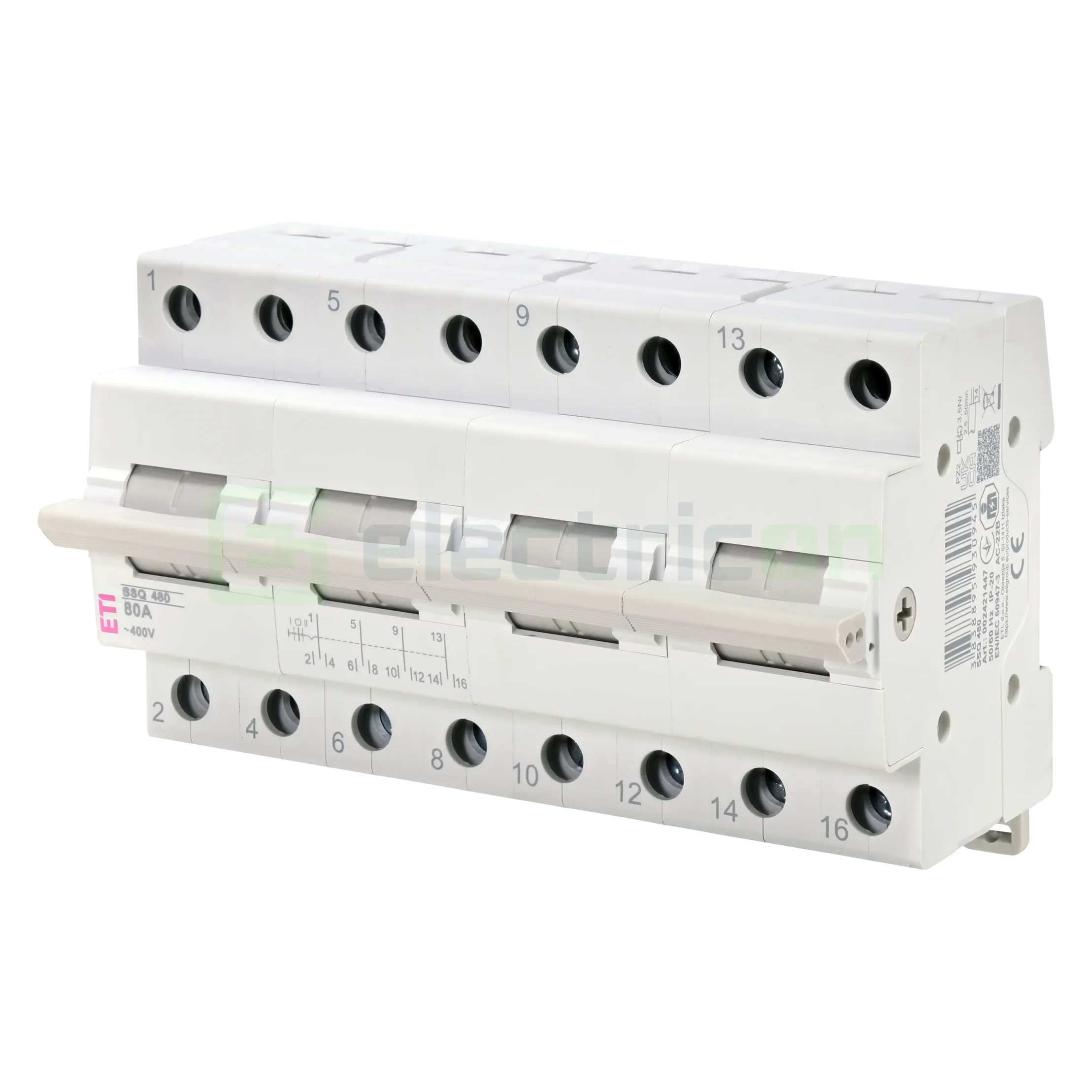 Siguranțe, Diferentiale, Separatori & Busbar - Comutator cu 3 poziții SSQ 480, ETI, 002421447