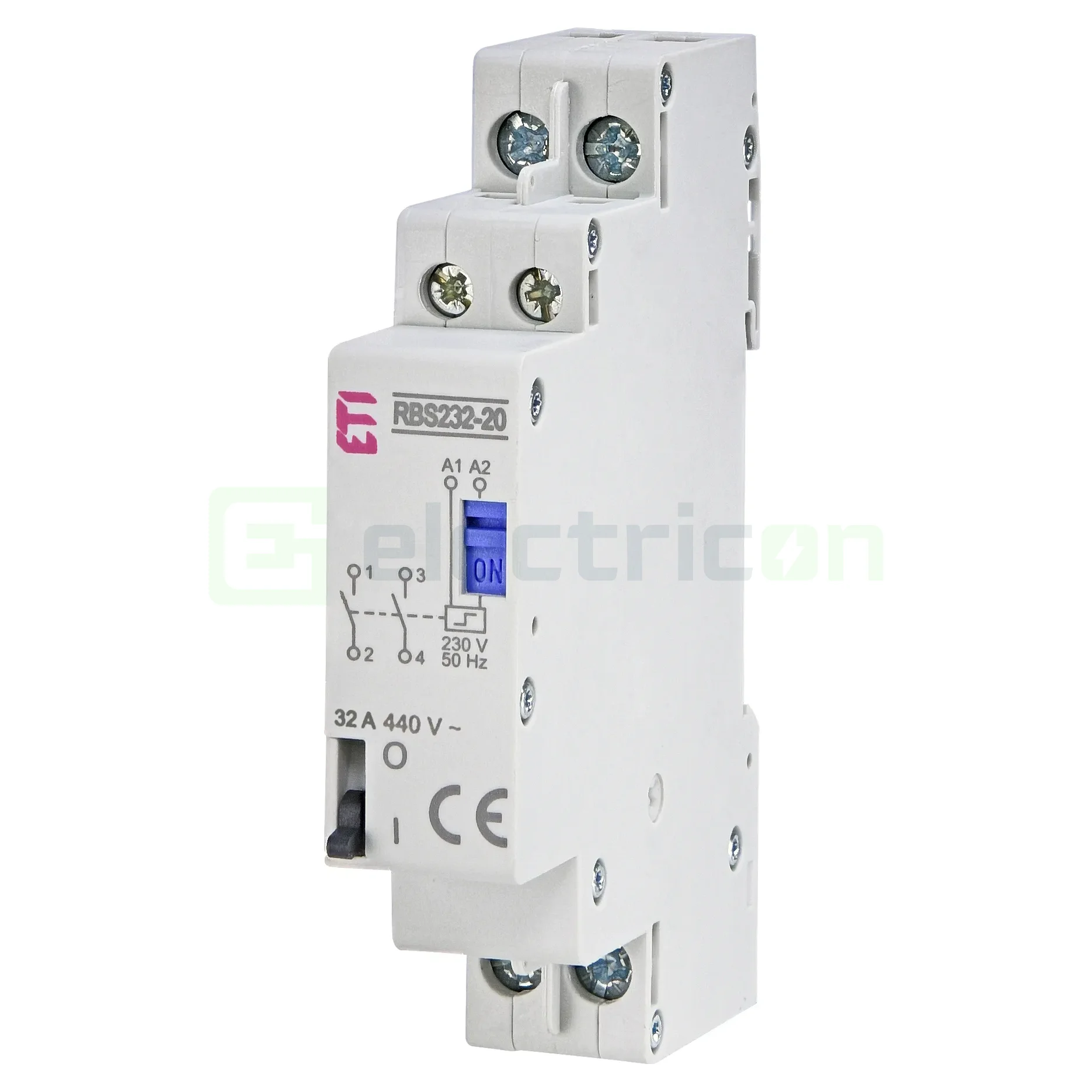 Contactori - Comutator general (1-0/ON-OFF), 2xNO, 32A, 1P,  RBS232-20-230V AC, ETI, 002464105