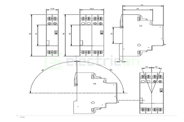 Comutator general (1-0/ON-OFF), 2xNO, 32A, 1P,  RBS232-20-230V AC, ETI, 002464105 [1]