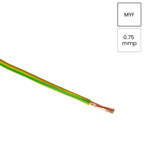 Conductori electrici - Conductor H05V-K 1x0.75mm² verde-galben Helukabel