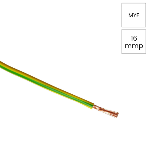 Conductori electrici - Conductor H07V-K 1x16mm² verde-galben Helukabel protecție
