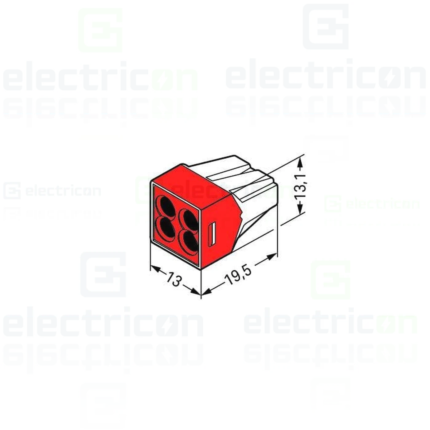 Conector, clemă rapidă, PUSH WIRE,  4 conexiuni, Wago, 773-604 [2]