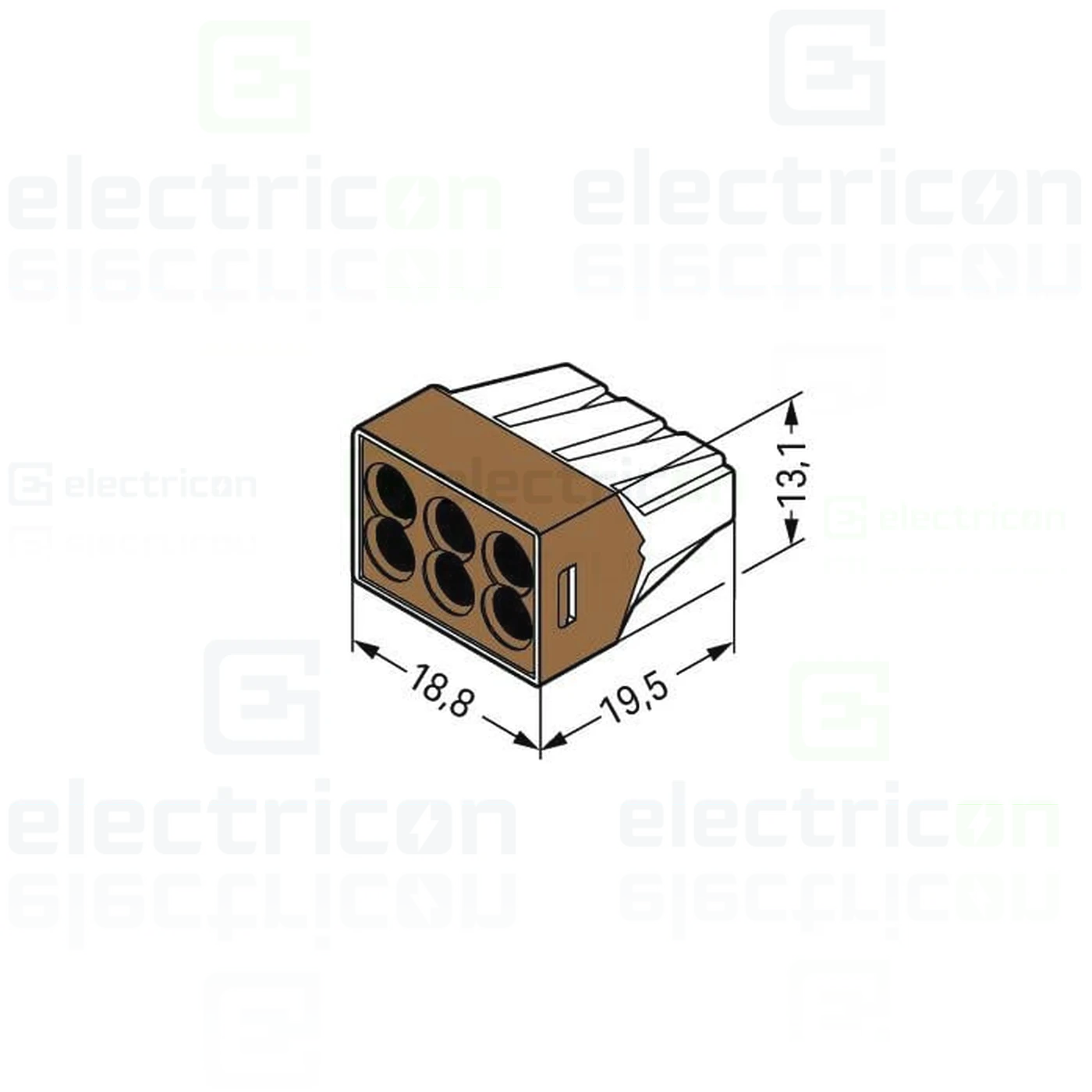 Conector, clemă rapidă, PUSH WIRE, 6 conexiuni, Wago, 773-606