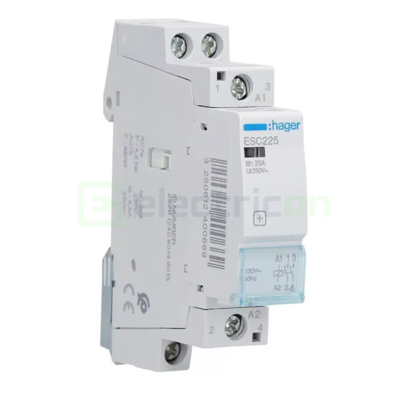 Contactori - Contactor modular 25A, 2ND, 230V, Hager, ESC225