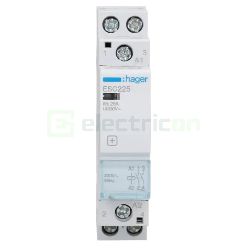 Contactor modular 25A, 2ND, 230V, Hager, ESC225 [1]