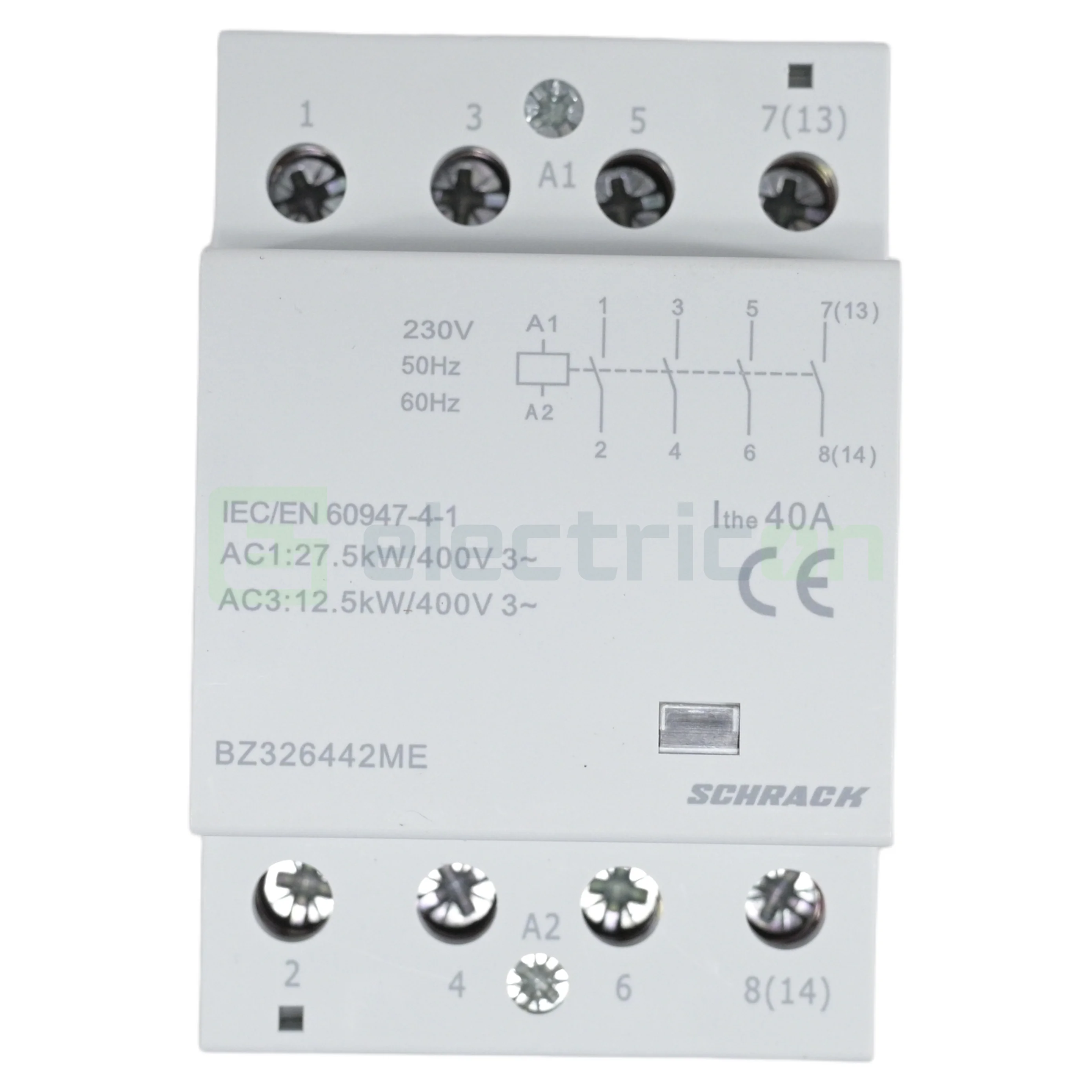 Contactori - Contactor modular 40A 4NO 230V Schrack Amparo BZ326442ME pe sina DIN