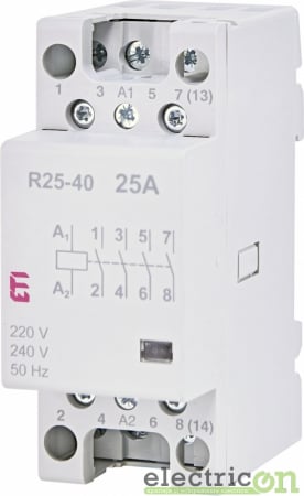 Contactori - Contactor modular 4P 2 module 25A