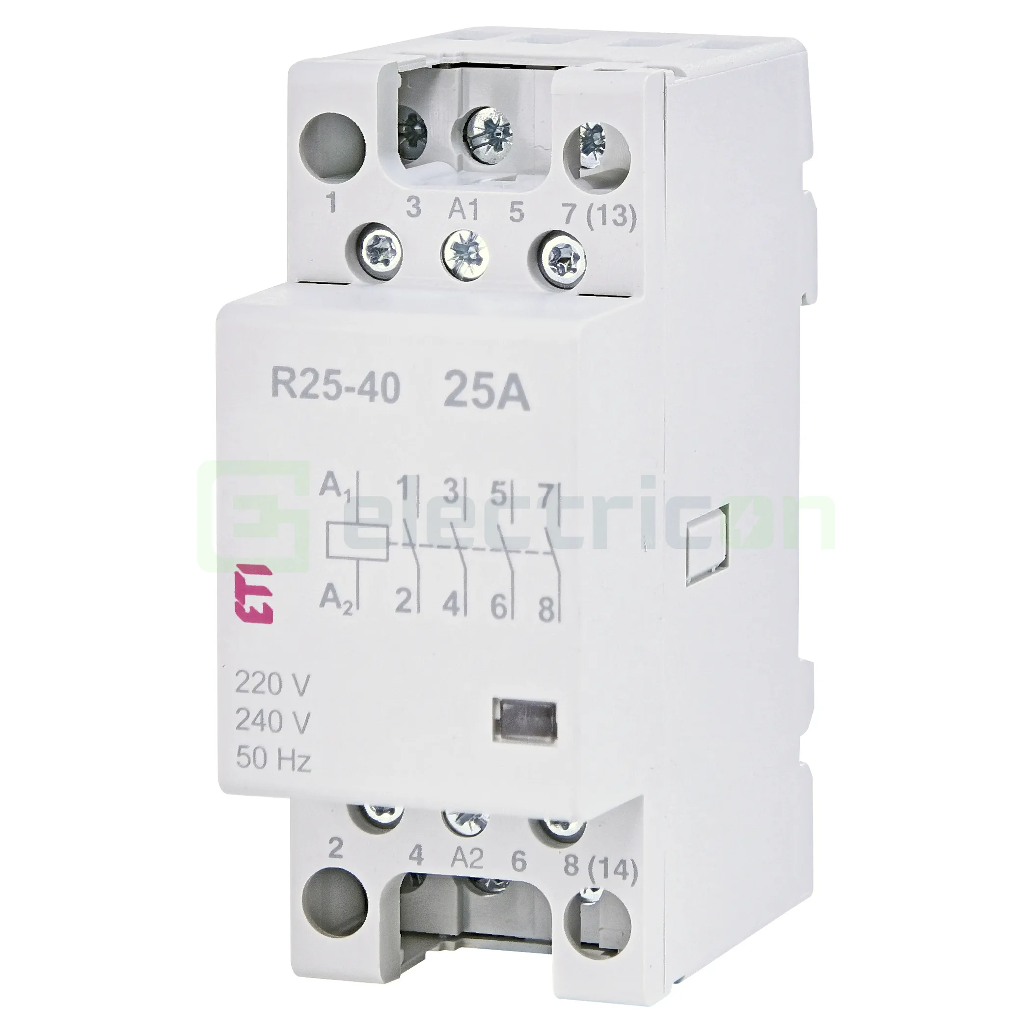 Contactori - Contactor modular 4P 2 module 25A