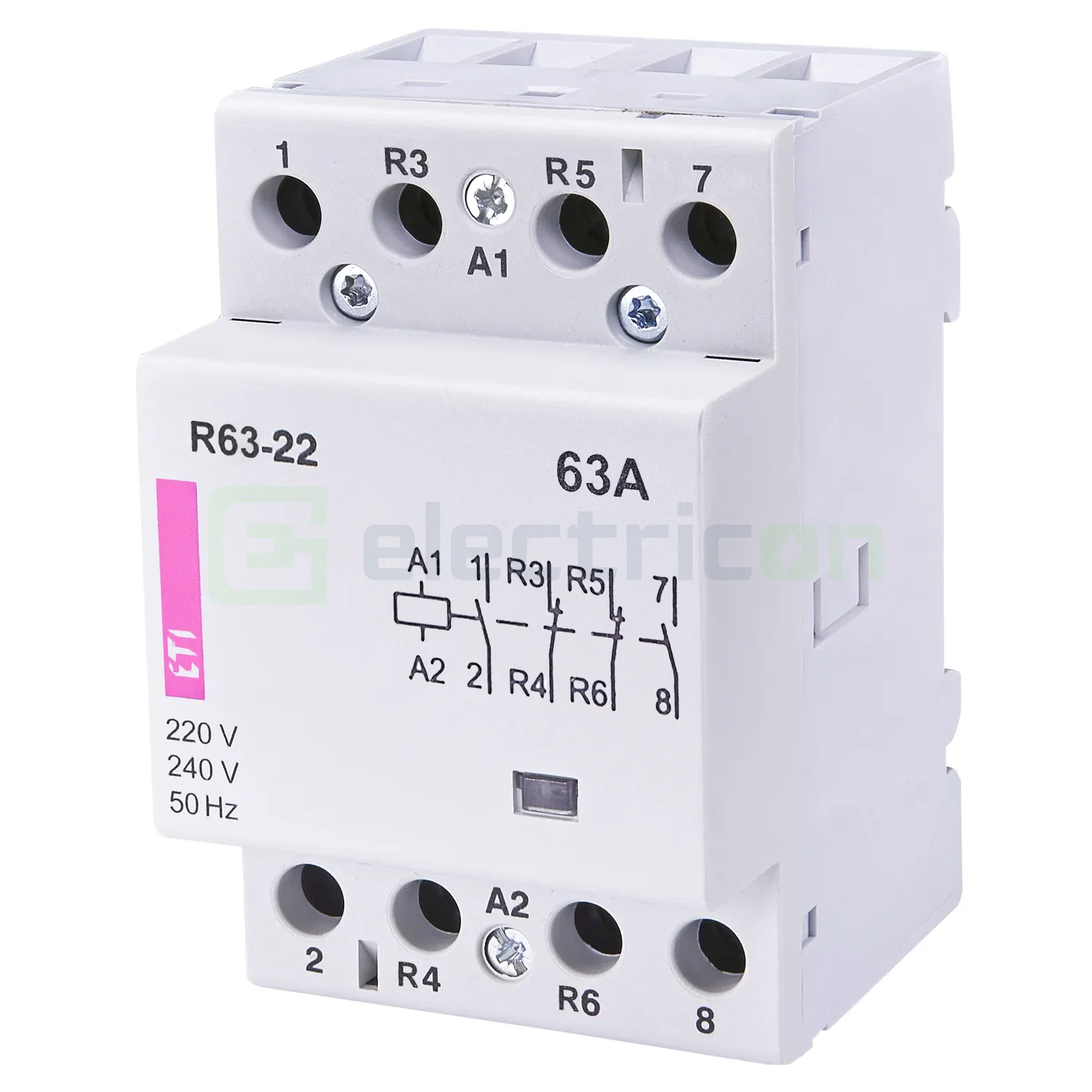 Contactori - Contactor modular 4P 3-module, 63A, 2NO 2NC