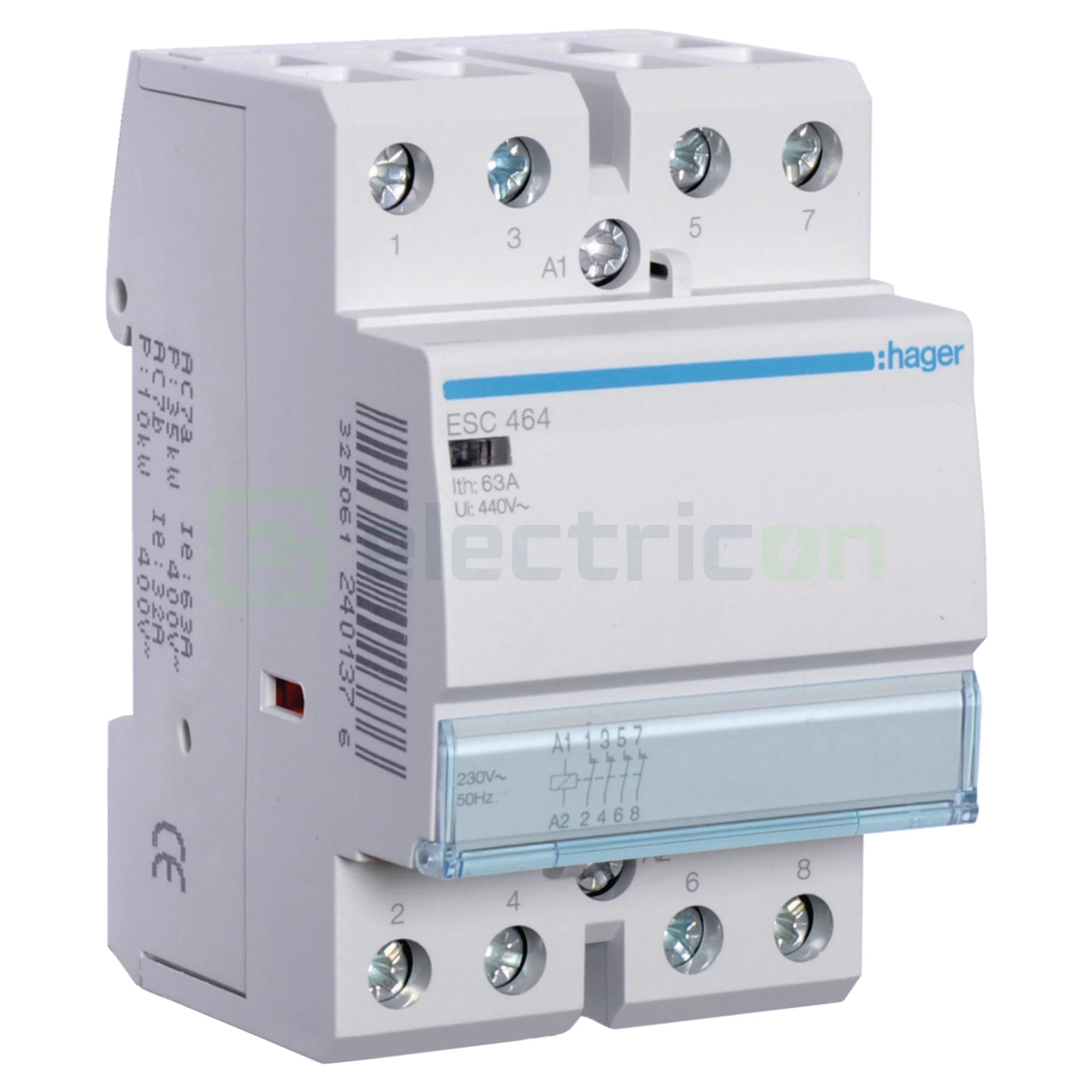 Contactori - Contactor modular 63A, 4NI, 230V, Hager, ESC464