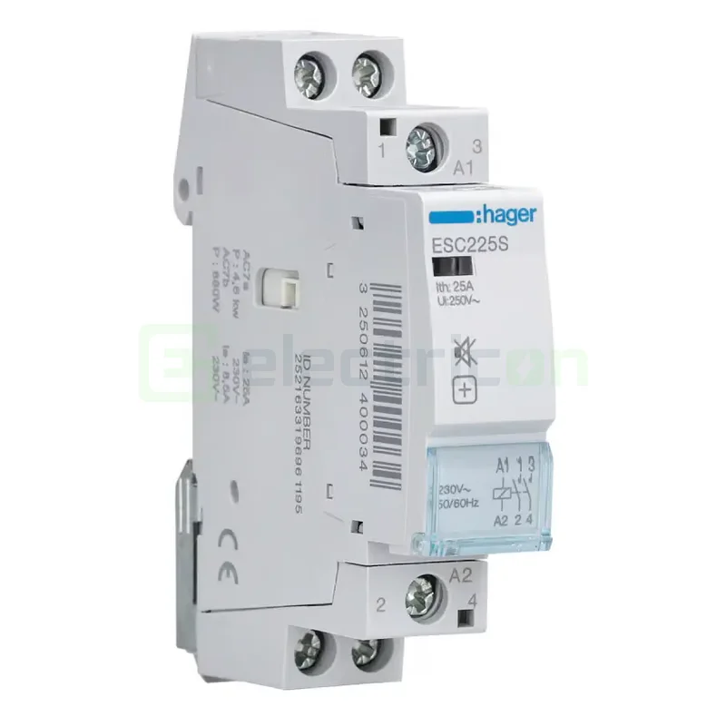 Contactori - Contactor silentios modular 25A, 2ND, 230V, Hager, ESC225S