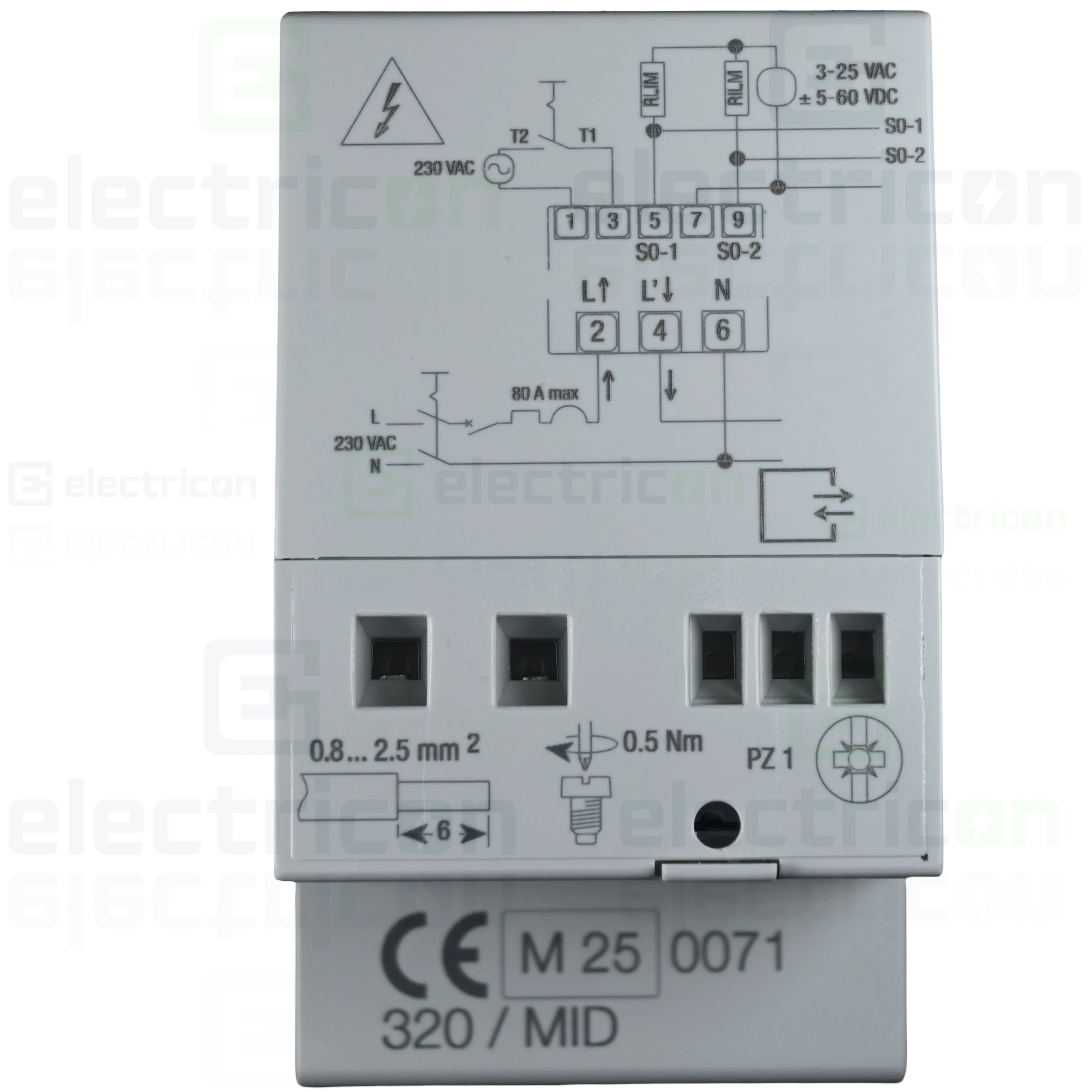 Contor de energie electrică, monofazat, măsurare directă, digital,  2 module, Hager, ECP180D [3]