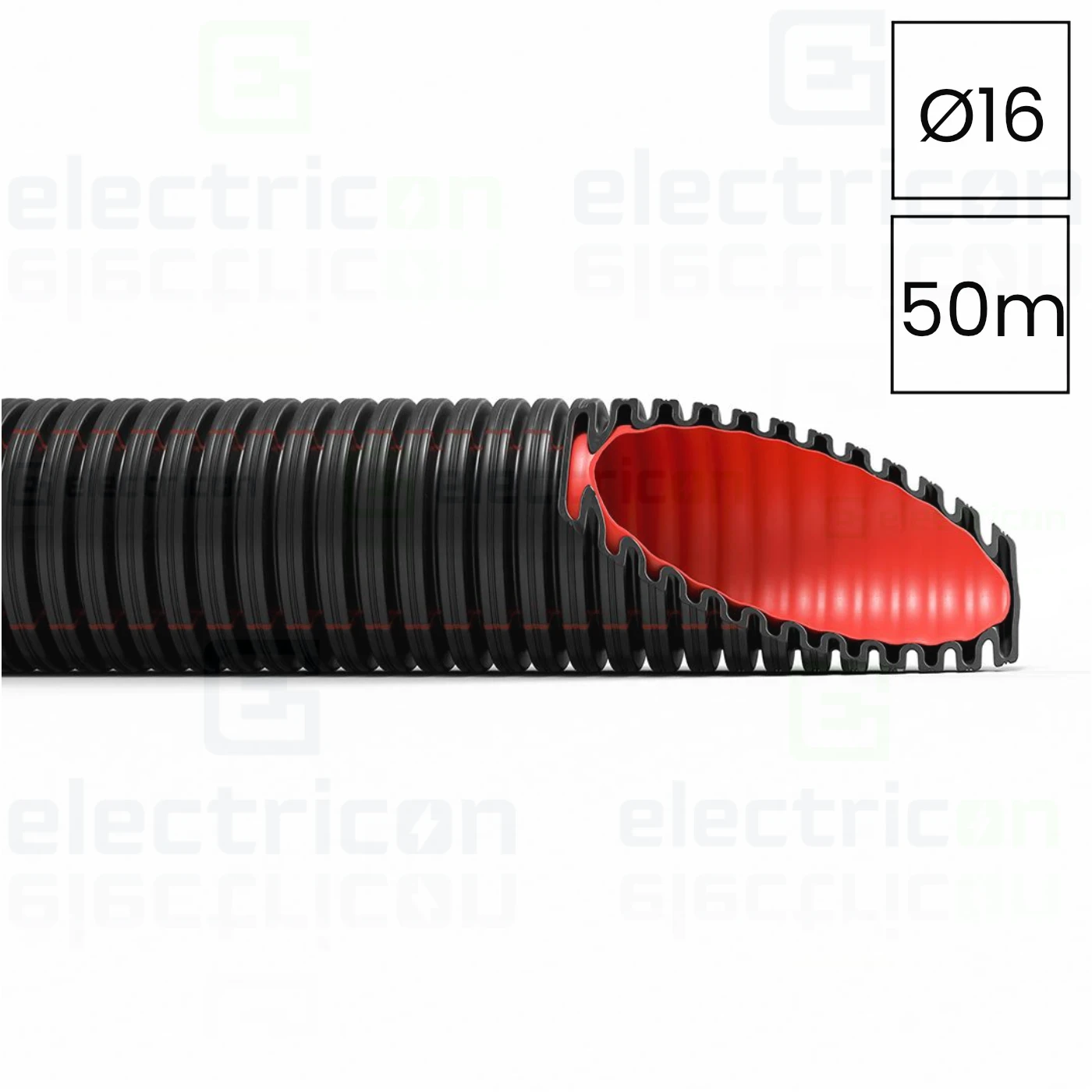 Copex tub flexbil - Copex tub flexbil pliabil in 3 straturi, electrostatic, stabil UV, negru-rosu, Kouvidis, DUROFLEX PLUS ISR