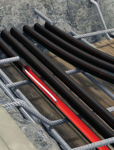 Copex tub flexibil Kouvidis DUROFLEX PLUS ISR 32mm 750N negru-roșu 25m 2050032 [3]