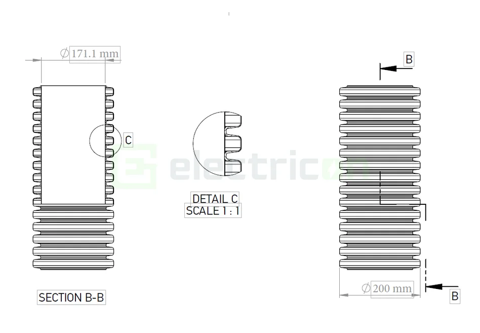 Copex tub flexibil GEOSUB ISR 200mm cu sondă 25m 450N underground 2047200 [1]