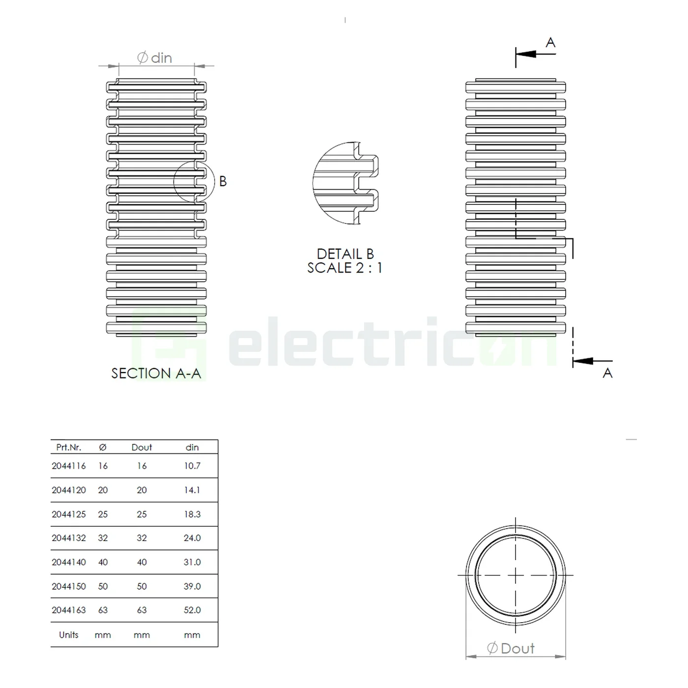Copex tub flexibil Kouvidis MEDIFLEX AM Ø16mm 750N alb antimicrobian rola 50m 2044116 [1]