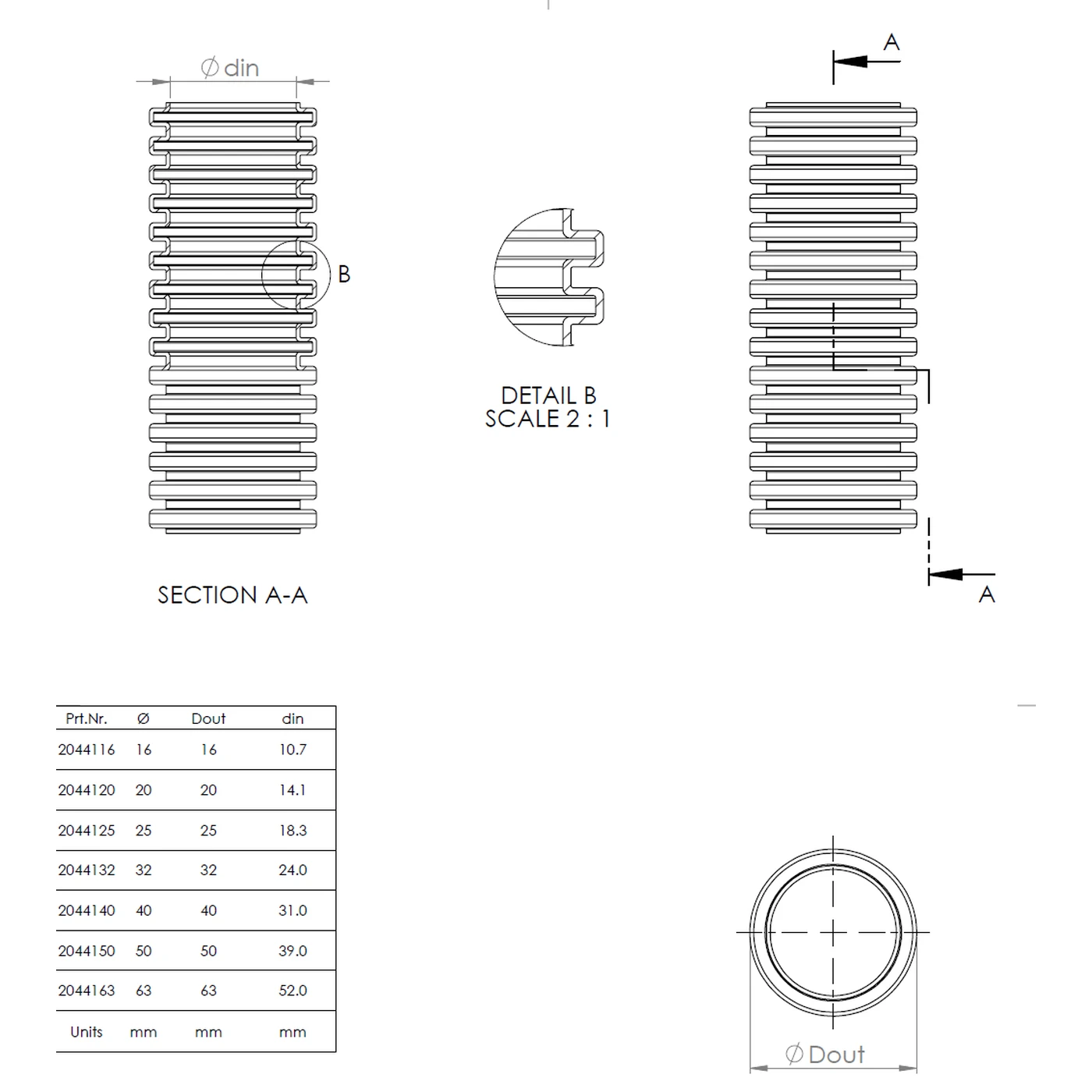 Tub copex flexibil antimicrobian Kouvidis MEDIFLEX AM, Ø32mm, alb, pentru aplicații medicale [3]