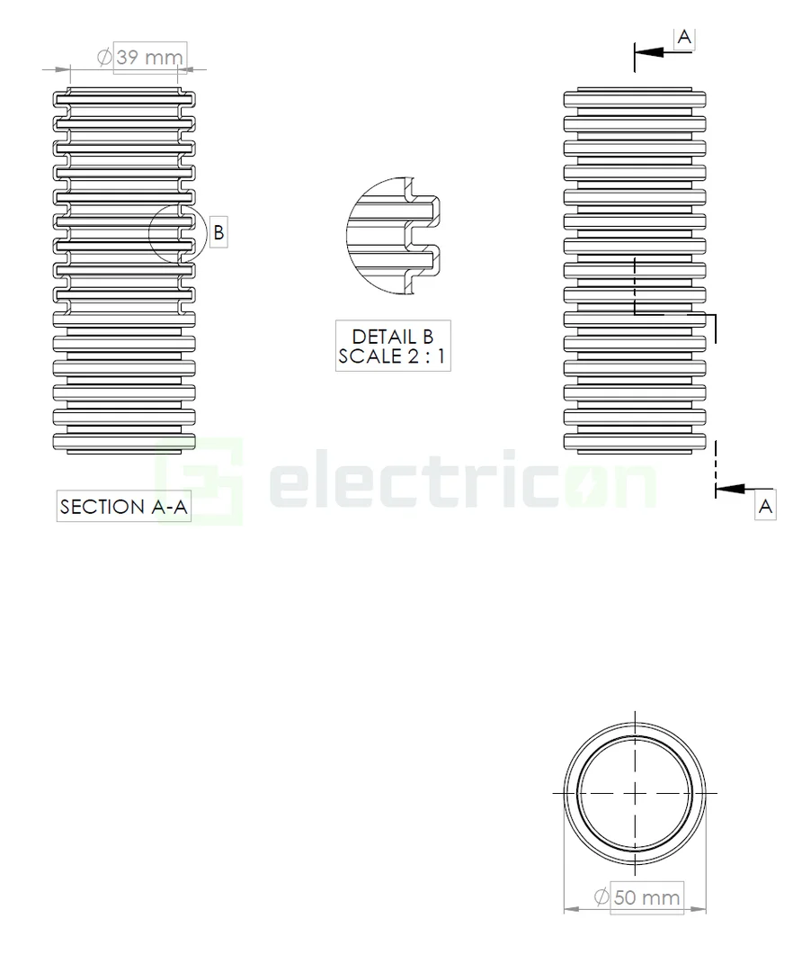 Copex tub flexibil MEDIFLEX AM 50mm 750N alb antimicrobian 20m 2044150 [1]