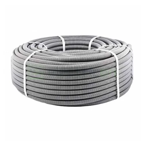 Copex tub flexibil, rola 100m, Ø20mm, ignifug, 750N, adaptat la ciment lichid, cu sonda, gri, ECICTA, Electrocannali , ECICTA20T [1]