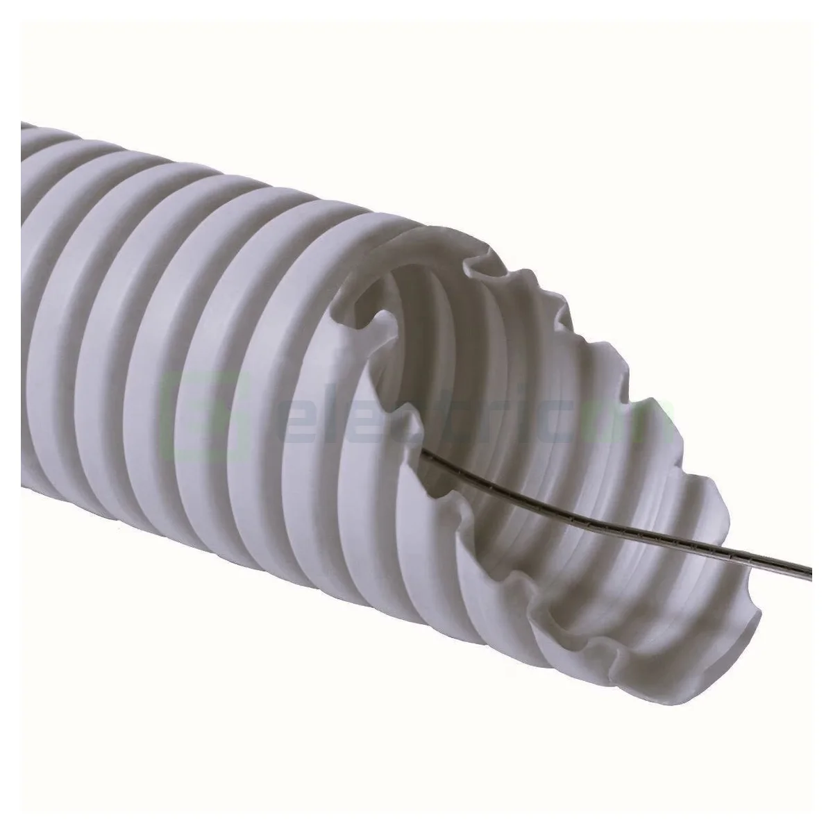 Copex tub flexibil, rola 100m, Ø20mm, ignifug, 750N, adaptat la ciment lichid, cu sonda, gri, ECICTA, Electrocannali , ECICTA20T