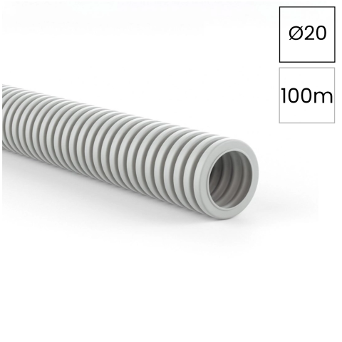 Copex tub protecție flexibil Kouvidis SIFLEX IAS 20mm 320N gri rola 100m 2003920