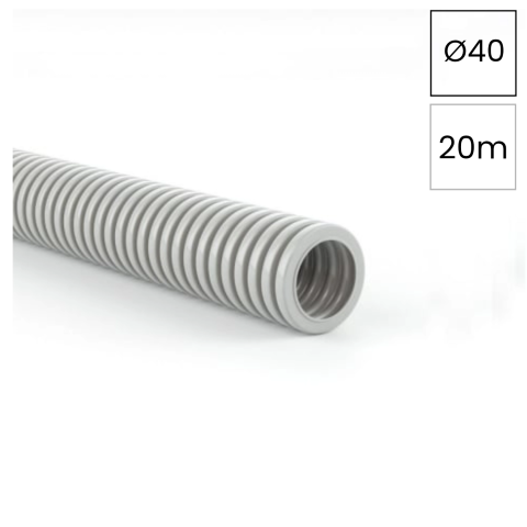 Copex tub protecție flexibil Kouvidis Conflex HF IAS 40mm 1250N gri rola 20m 2004040