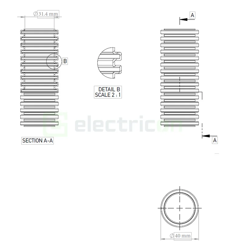 Copex protecție flexibil Kouvidis SIFLEX IAS 40mm 320N gri 20m 2003040 [1]