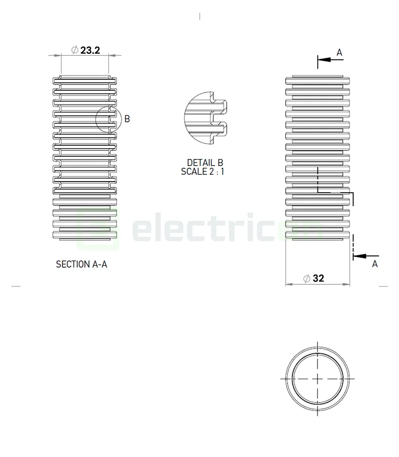 Copex tub protecție flexibil Kouvidis Conflex HF IAS 32mm 1250N gri rola 25m 2004032 [1]