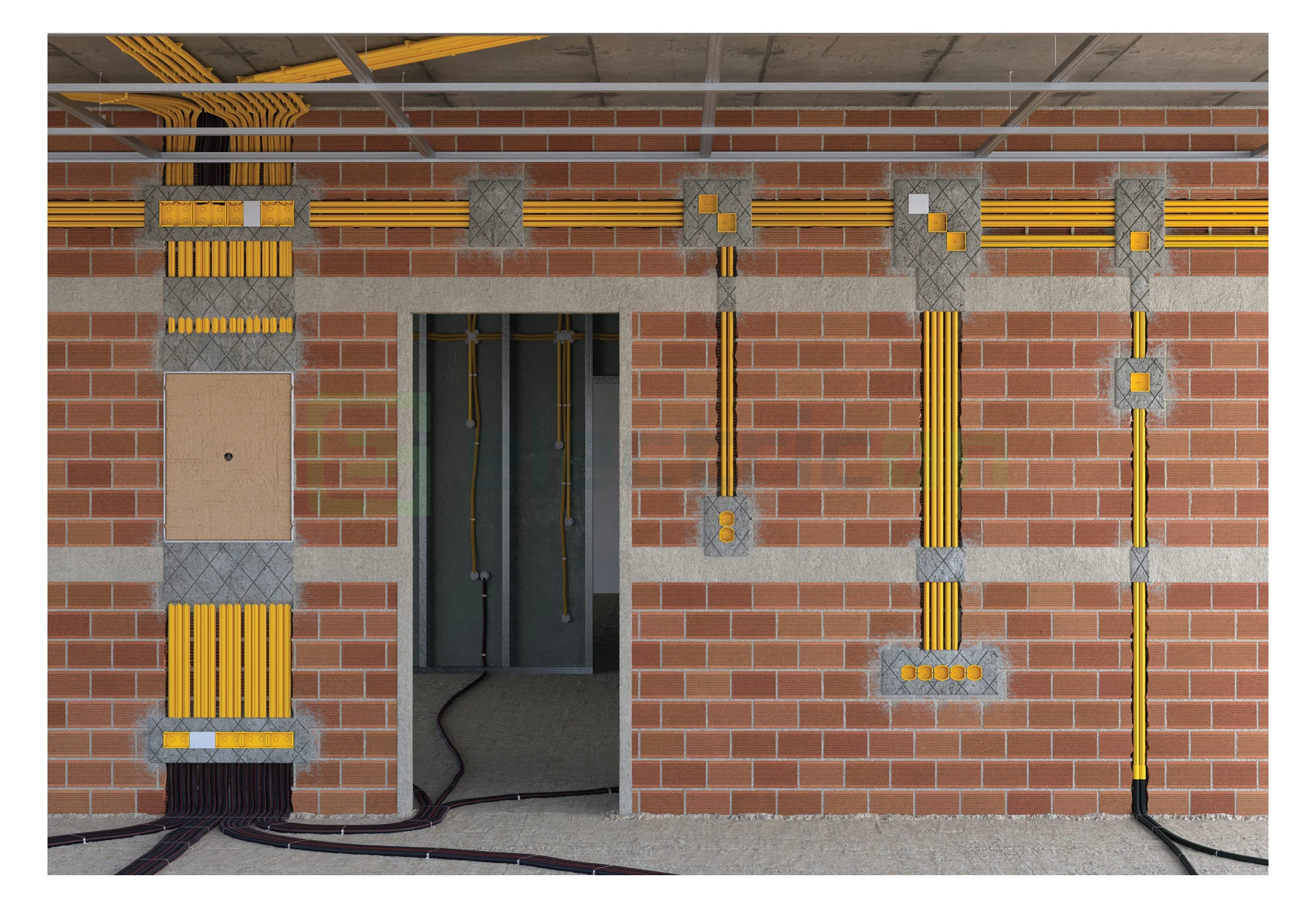 Copex tub protecție EMC Kouvidis SUPERFLEX PLUS ISR 20mm 320N galben-rosu electric rola 100m 2053020 [6]