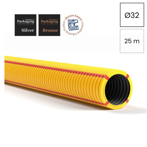 Copex protecție electromagnetică Kouvidis SUPERFLEX PLUS ISR 32mm galben-roșu 25m 2053032