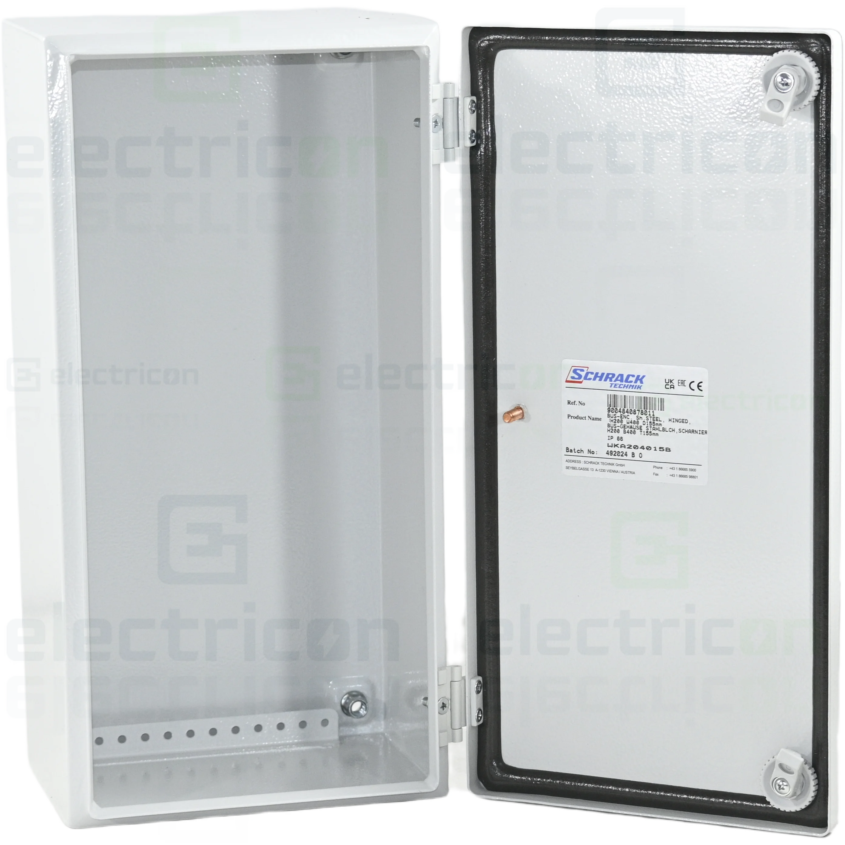 Dulapuri electrice și de tip Rack - Cutie metalică Schrack 200×400×155 mm IP66 – model WKA204015B