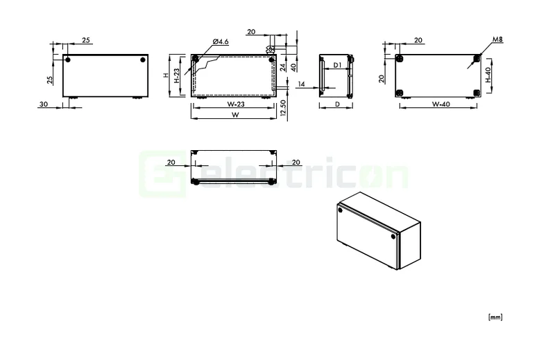 Cutie metalică Schrack 200×400×155 mm IP66 – model WKA204015B [1]