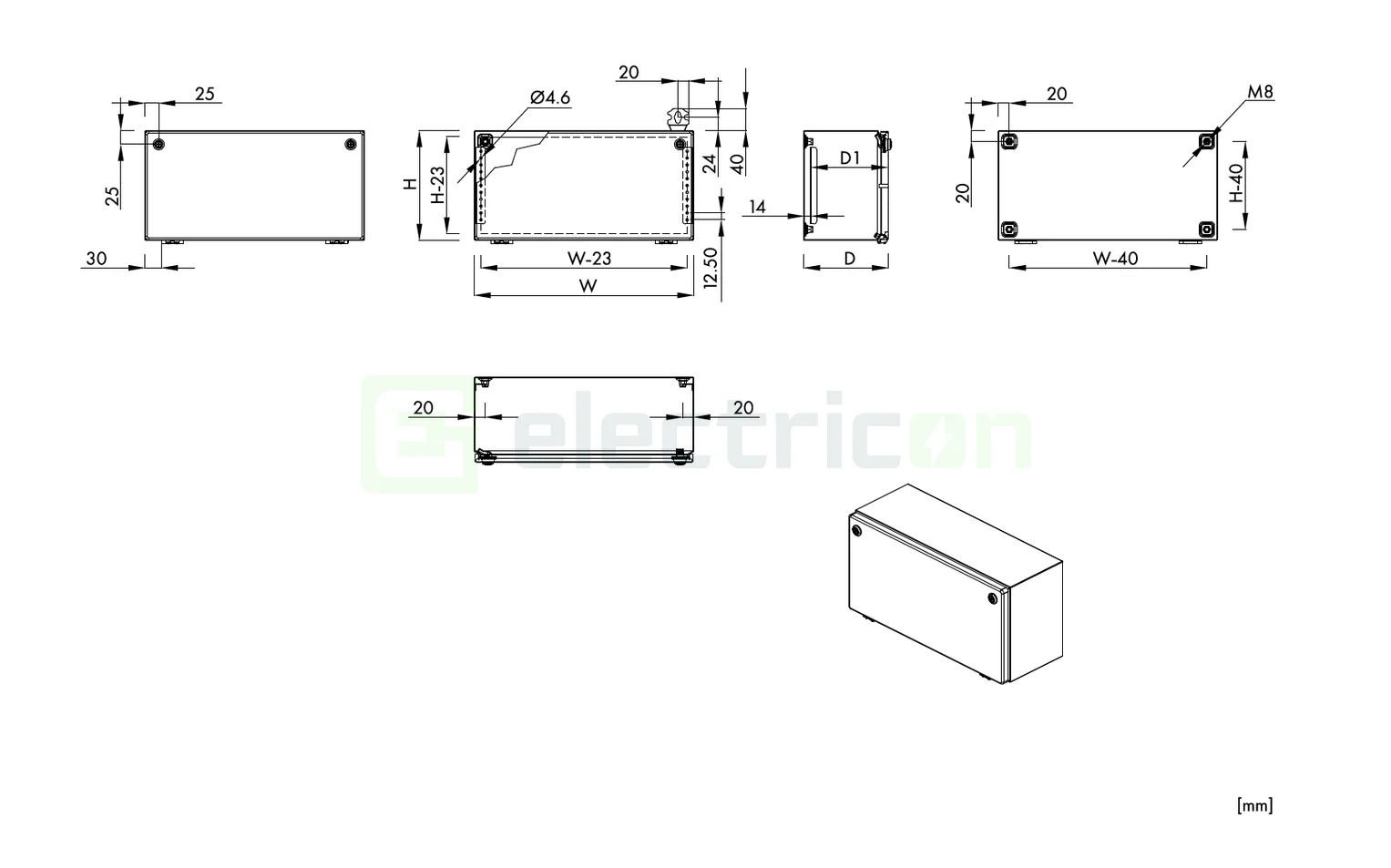 Cutie metalică Schrack 300×600×155 mm IP66 – model WKA306015B [1]