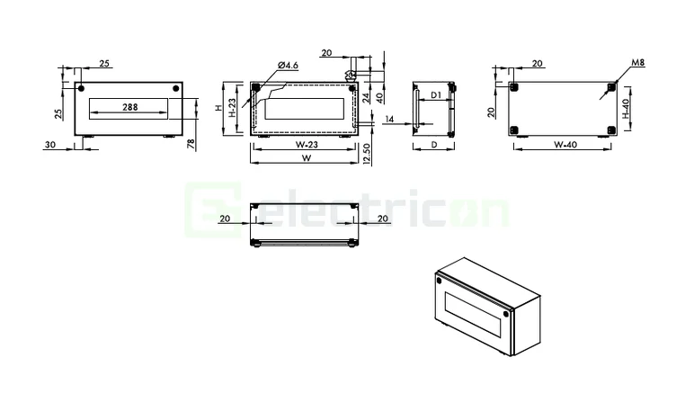 Cutie Metalică Balamale 200x400 IP66 Schrack WKA204015G [1]