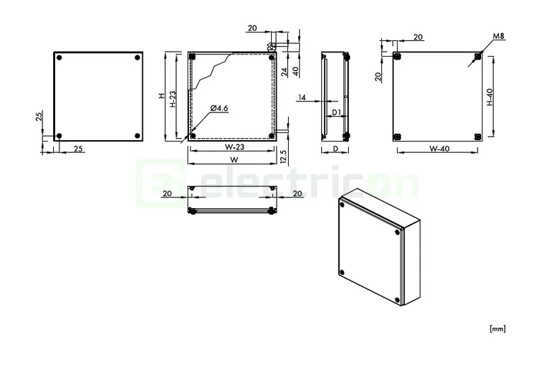 Cutie conexiuni Schrack 200×300×120 mm IP66 – model WKA203012 [1]