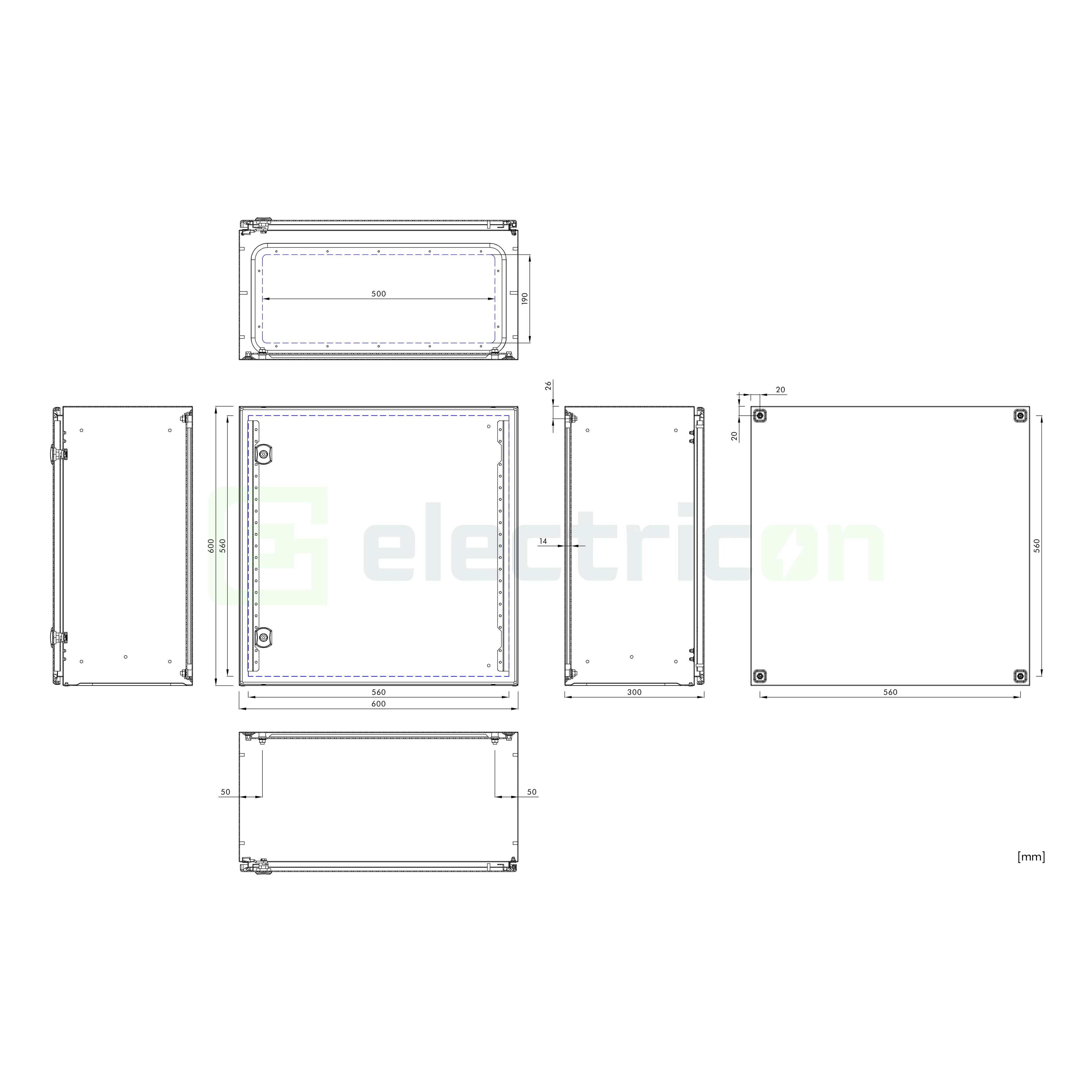 Cutie Metalică Schrack WSA6060300 IP66 600x600x300mm [1]