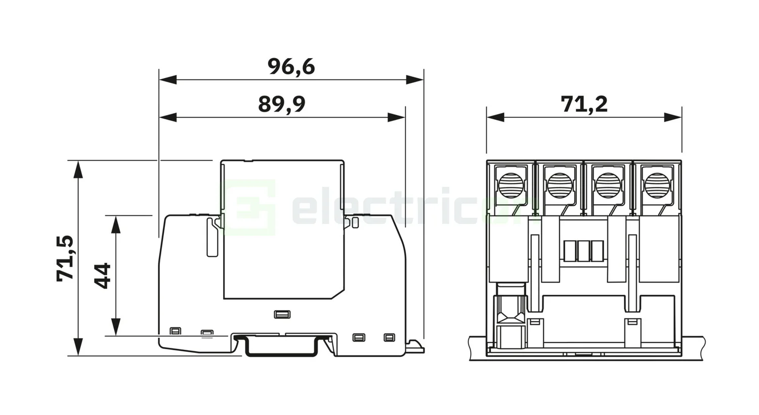 Descărcător Phoenix Contact 1466741 SP-EE-VAL-T2-335-3+1-UT trifazat tip 2 335V AC L1/L2/L3/N/PE plug-in modular [1]