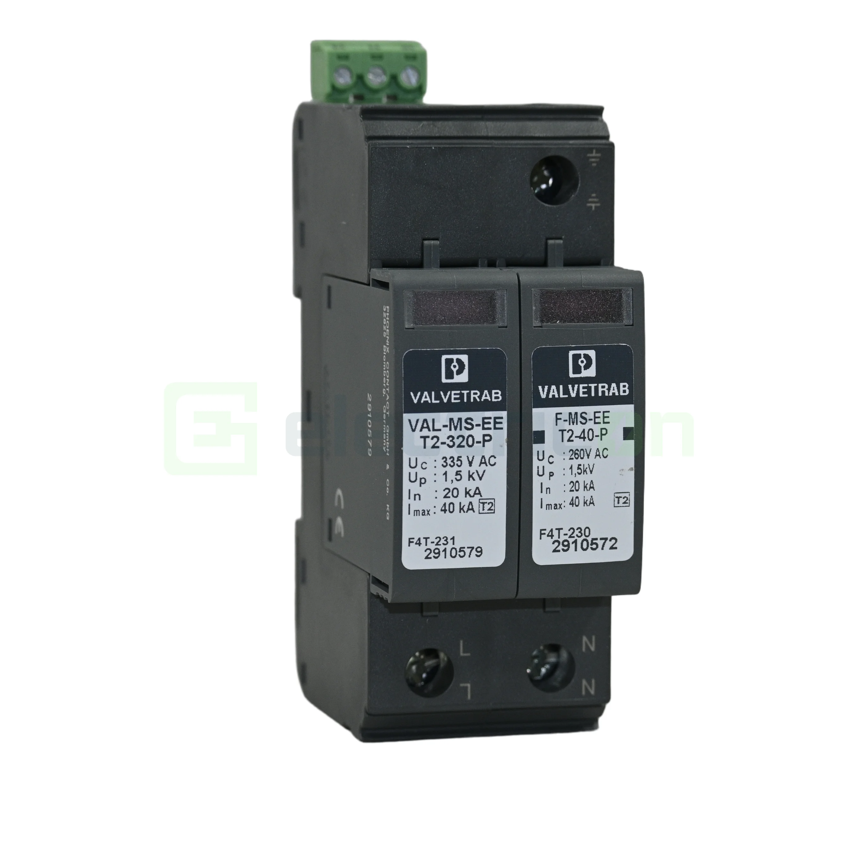 Descărcătoare de supratensiune (SPD) - Descărcător de supratensiune monofazat Phoenix Contact VAL-MS-EE-T2-1+1-320-FM, Tip 2, 20kA  Descriere