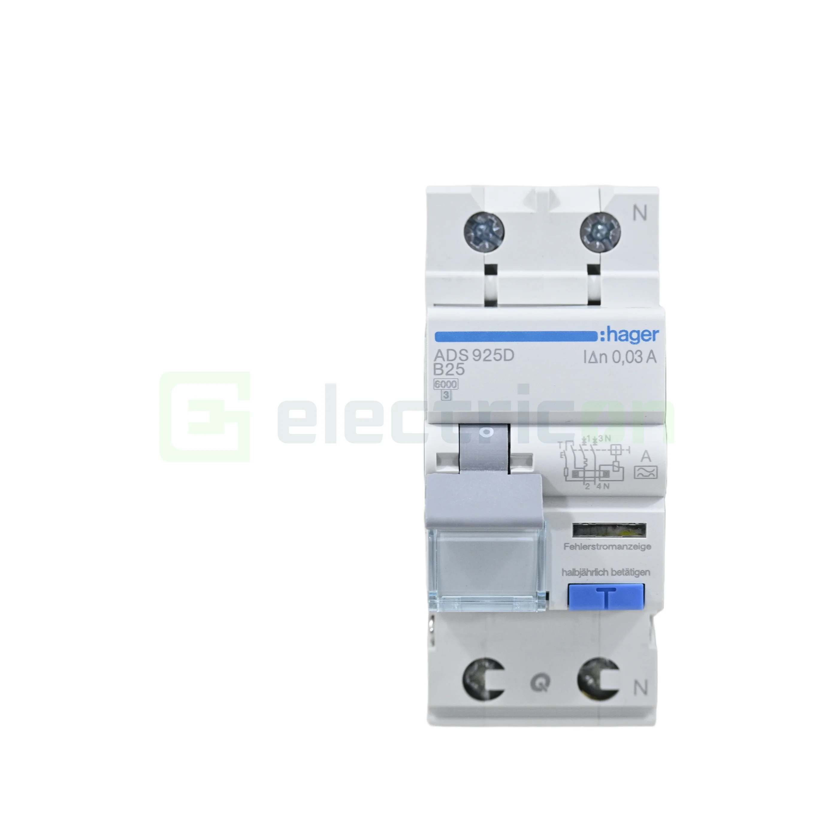 Disjunctor diferențial RCBO B25 30mA tip A 6kA Hager ADS925D [1]