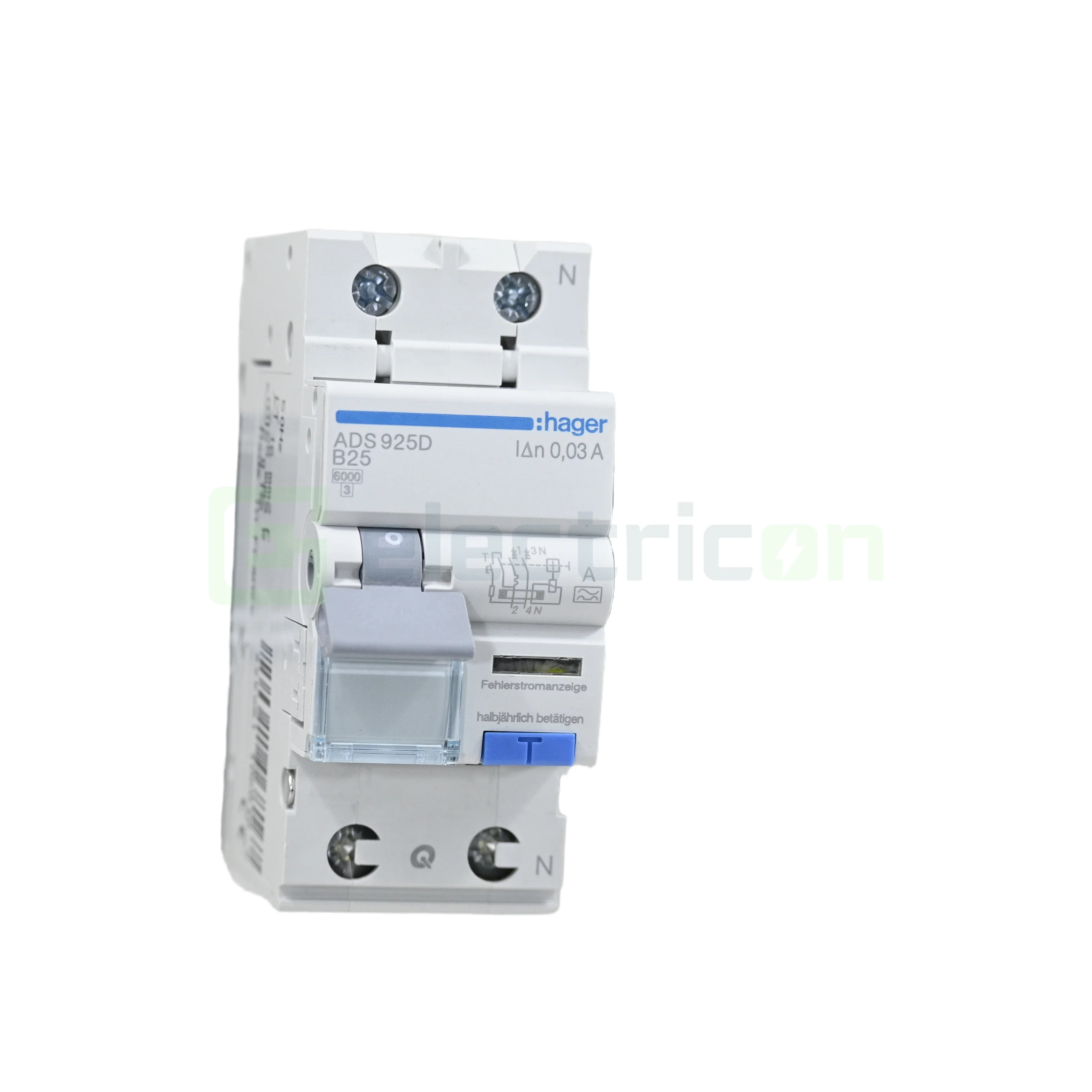 RCBO – siguranțe cu protecție diferențială - Disjunctor diferențial RCBO B25 30mA tip A 6kA Hager ADS925D