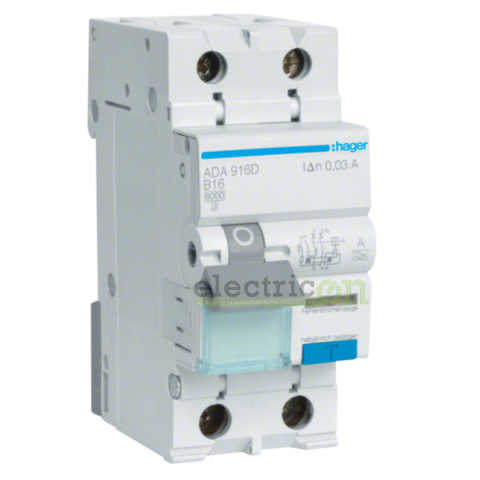 RCBO – siguranțe cu protecție diferențială - Siguranta RCBO 16A/30mA Schrack - ADA916D