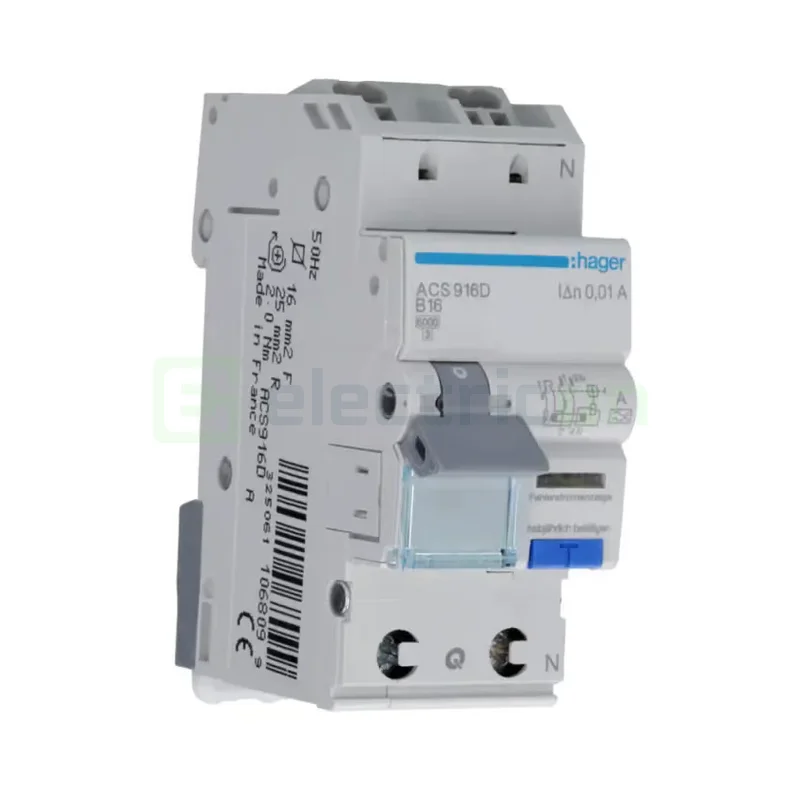 RCBO – siguranțe cu protecție diferențială - Disjunctor diferential 16A/10mA Schrack - ACS916D