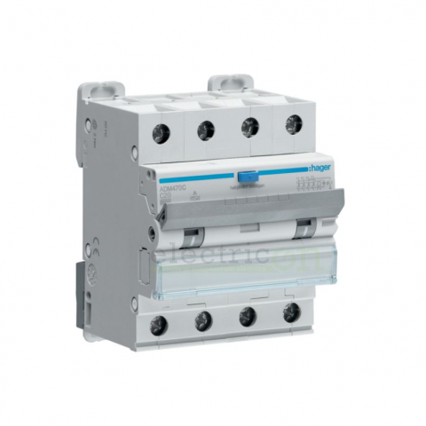 RCBO – siguranțe cu protecție diferențială - Disjunctor diferential 20A Hager - ADM470C