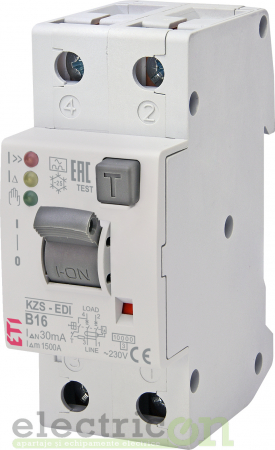 RCBO – siguranțe cu protecție diferențială - Siguranta RCBO 16A/30mA ETI - 002172406